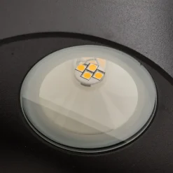 Utendørs LED-vegglampe Dodd, halvsirkelformet, antrasitt