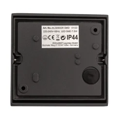 Utendørs LED-vegglampe Dodd, halvsirkelformet, antrasitt