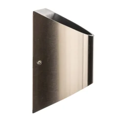 Utendørs LED-vegglampe Dodd, halvrund, stål