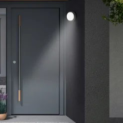 Utendørs LED-vegglampe Dortmund Ø17cm svart