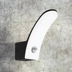 Utendørs LED-vegglampe Fiumicino med sensor