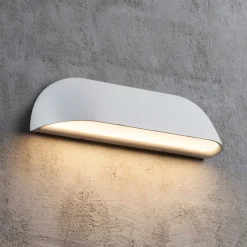 Utendørs LED-vegglampe Front 26, hvit