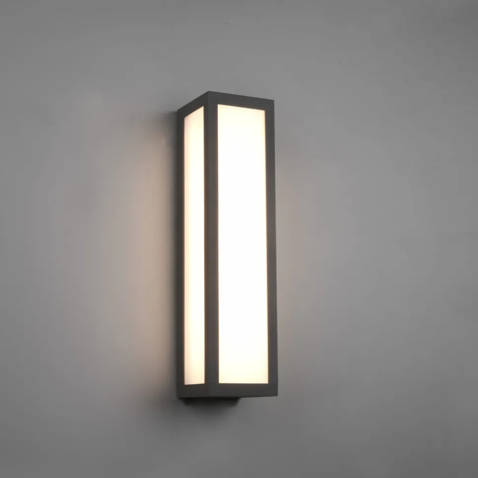 Utendørs LED-vegglampe Fuerte, antrasitt, aluminium, IP54