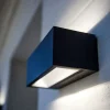 Utendørs LED-vegglampe Gemini, 22 cm 3 000 K svart