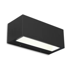 Utendørs LED-vegglampe Gemini, 22 cm 3 000 K svart