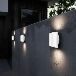Utendørs LED-vegglampe Grip, CCT Smart Home, hvit