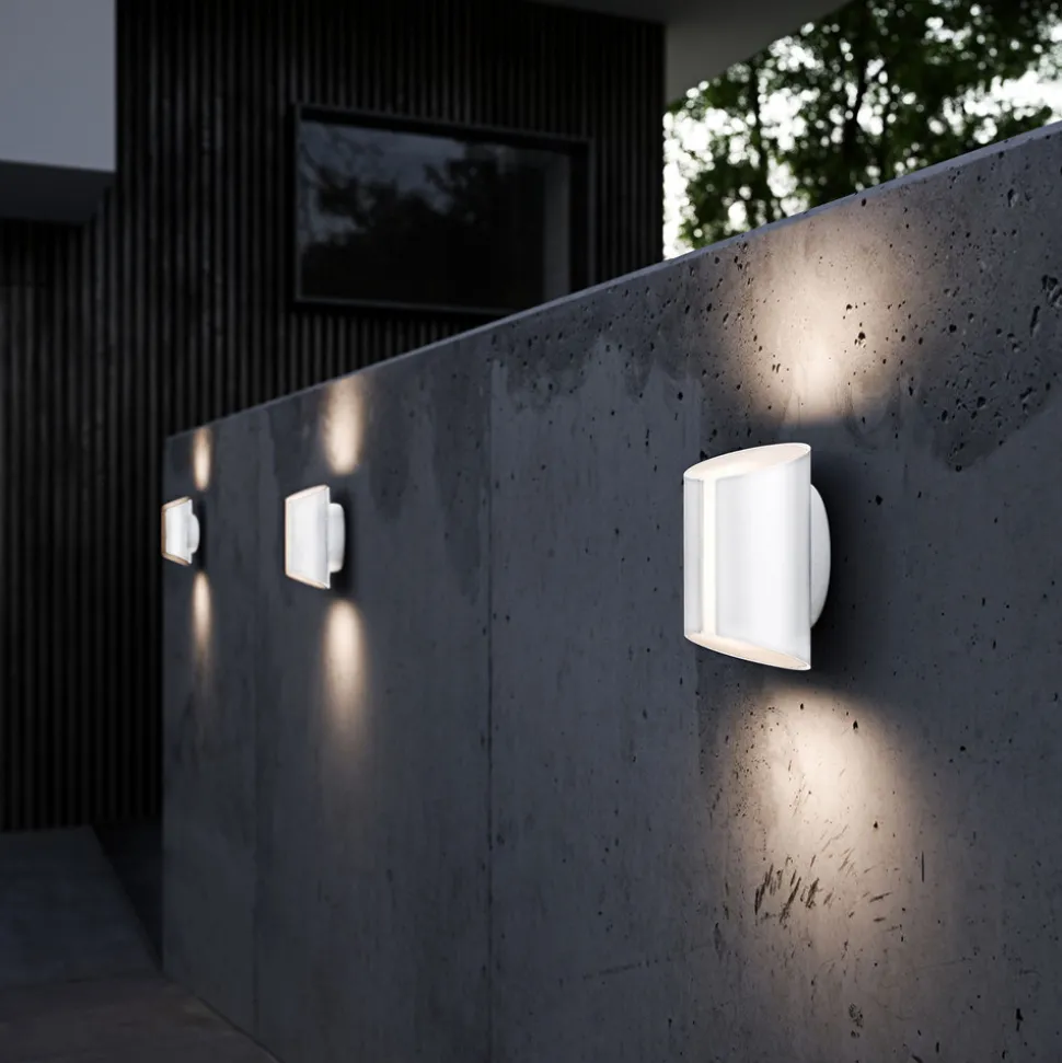 Utendørs LED-vegglampe Grip, CCT Smart Home, hvit