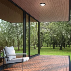 Utendørs LED-vegglampe Helsinki sensor IP44 svart