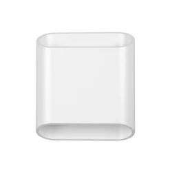 Utendørs LED-vegglampe, hvit, opp & ned, CCT, dimbar, aluminium, glass