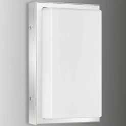 Utendørs LED-vegglampe Julea, stål, glass, bevegelsessensor