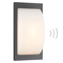 Utendørs LED-vegglampe 069LEDSEN, grafitt, sensor