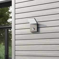 Utendørs LED-vegglampe Nevio, metall, antrasitt, sensor