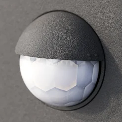 Utendørs LED-vegglampe Nevio, metall, antrasitt, sensor