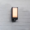 Utendørs LED-vegglampe Qubo bevegelsessensor