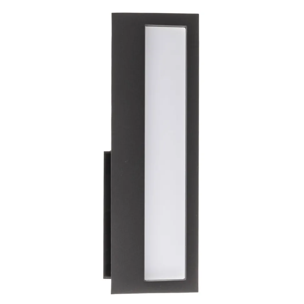 Utendørs LED-vegglampe Qubo, 11 cm x 22 cm