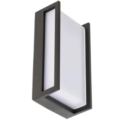 Utendørs LED-vegglampe Qubo, 11 cm x 22 cm