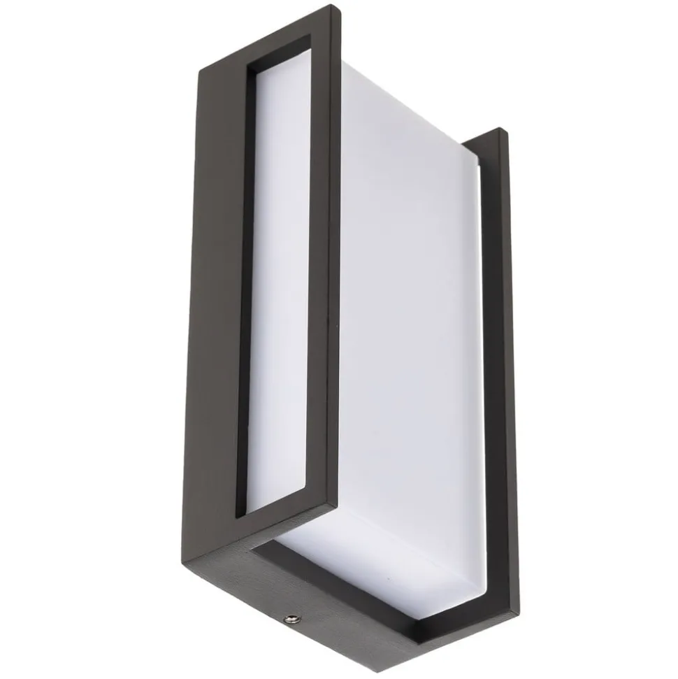 Utendørs LED-vegglampe Qubo, 11 cm x 22 cm
