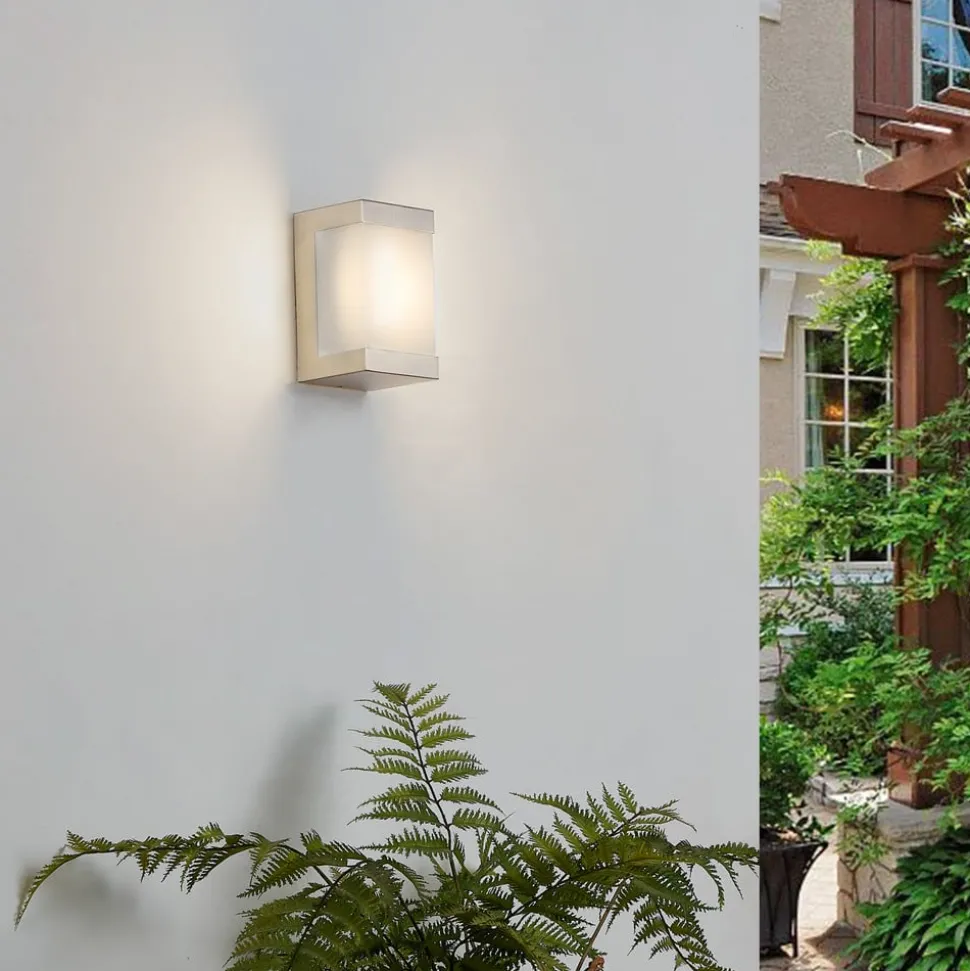 Utendørs LED-vegglampe Severina, stål