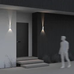 Utendørs LED-vegglampe Times Square hvit