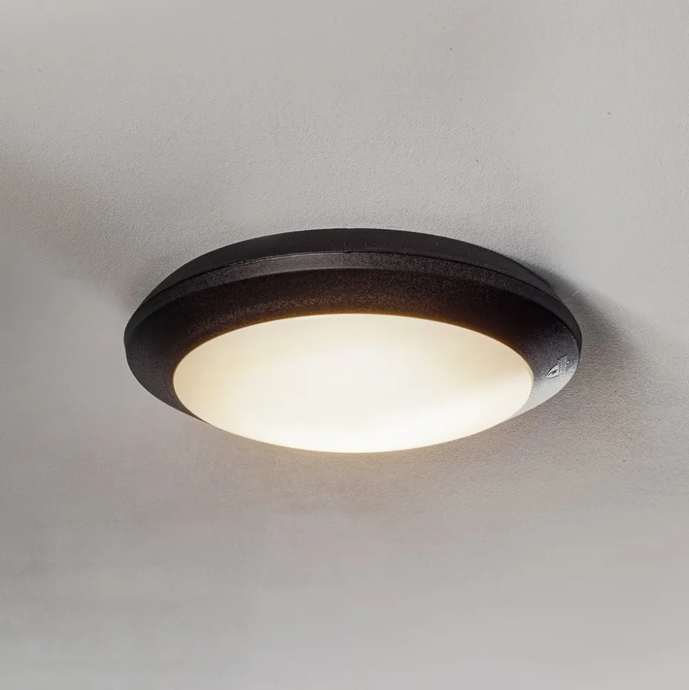 Utendørs LED-vegglampe Umberta svart, CCT