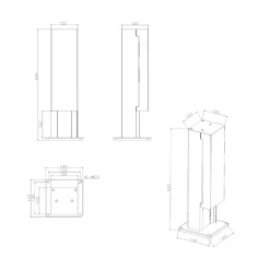 Utendørs stikkontaktsøyle Puka Mana