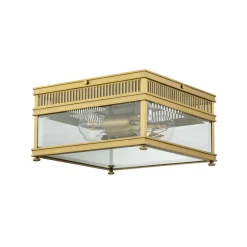 Utendørs taklampe Holborn, børstet messing