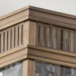 Utendørs taklampe Holborn, kantet mørk bronse