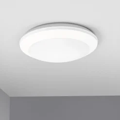 Utendørs taklampe Umberta hvit, kunstharpiks, Ø 35 cm, 2 x E27