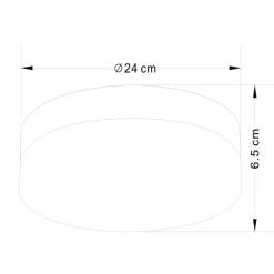 Utendørs taklampe Vranos, matt sort, Ø 24 cm, aluminium