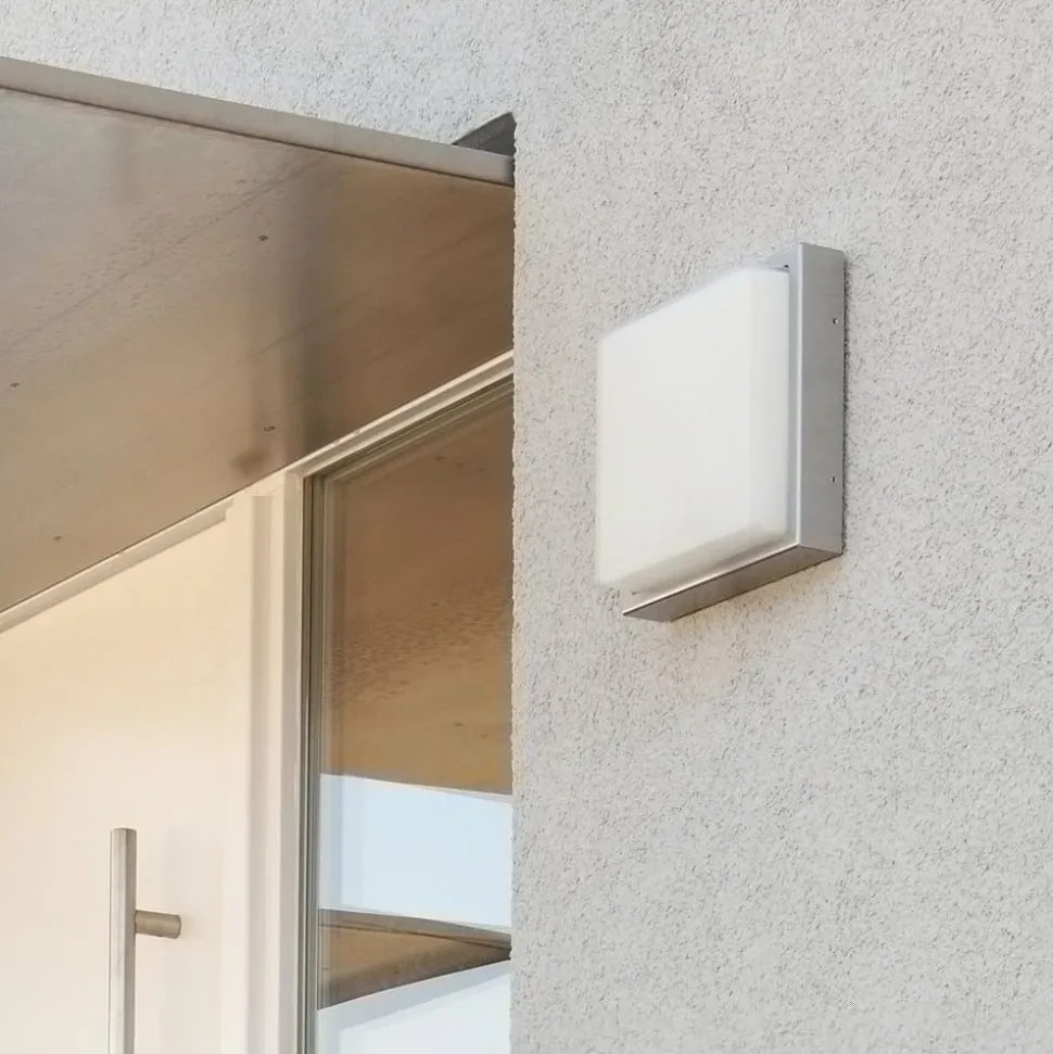 Utendørs vegglampe 046, bevegelsessensor, stål