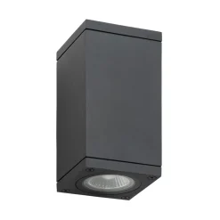 Utendørs vegglampe 5160, svart, aluminium, glass, 2 x GU10