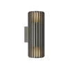 Utendørs vegglampe Aludra Double Seaside, aluminium, antrasitt