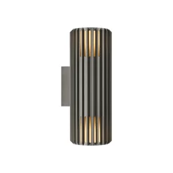Utendørs vegglampe Aludra Double Seaside, aluminium, antrasitt