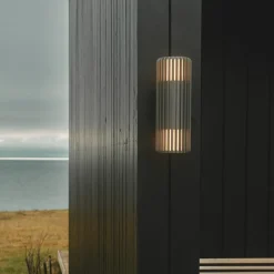 Utendørs vegglampe Aludra Double Seaside, aluminium, antrasitt