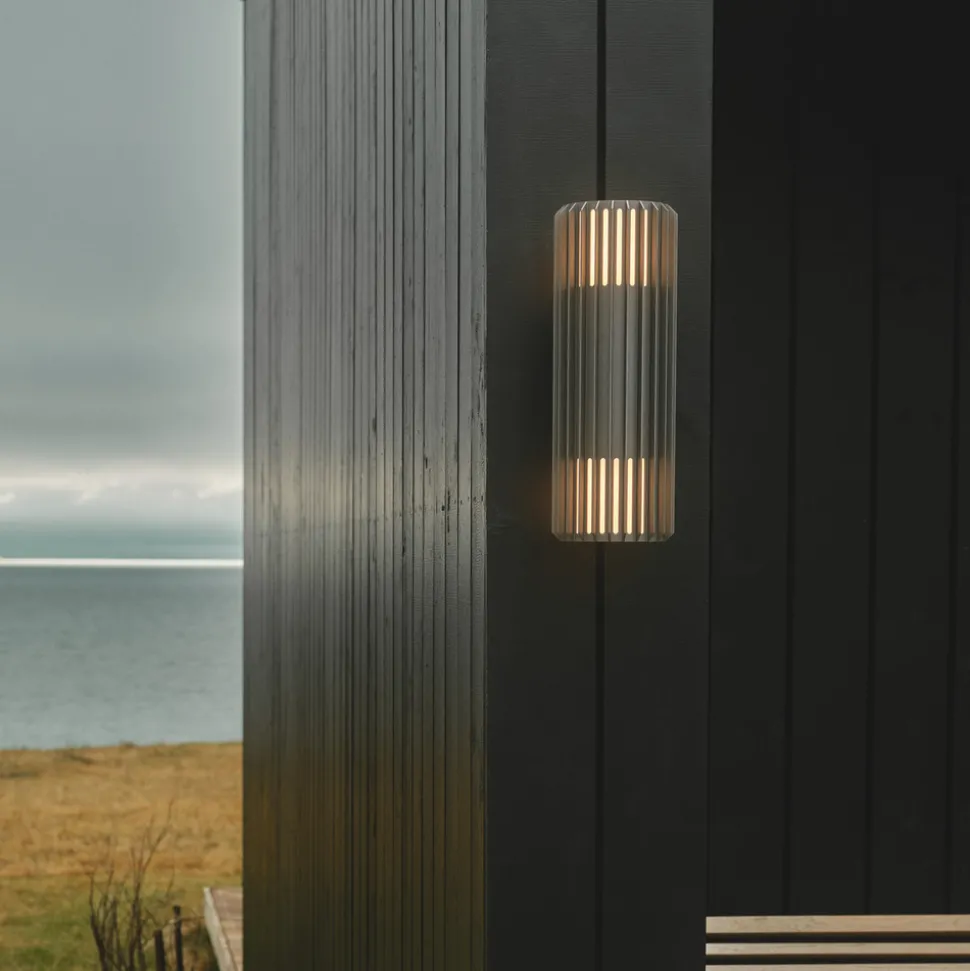 Utendørs vegglampe Aludra Double Seaside, aluminium, antrasitt