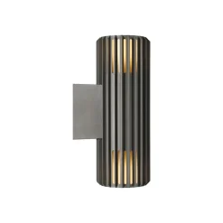 Utendørs vegglampe Aludra Double Seaside, aluminium, antrasitt