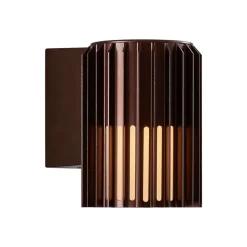 Utendørs vegglampe Aludra Seaside, aluminium, metallisk brun