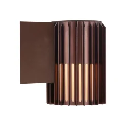 Utendørs vegglampe Aludra Seaside, aluminium, metallisk brun