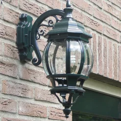 Utendørs vegglampe Andrew lanterne hengende, grønn