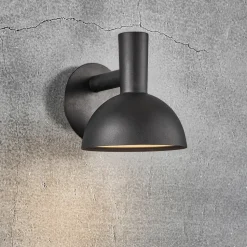 Utendørs vegglampe Arki svart Ø 20 cm