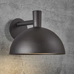 Utendørs vegglampe Arki svart Ø 35 cm
