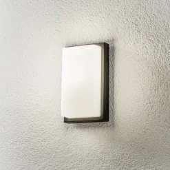 Utendørs vegglampe Babett E27 m/sensor grafitt