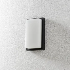 Utendørs vegglampe Babett E27 m/sensor grafitt