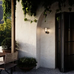 Utendørs vegglampe Bastia svart Ø 24 cm