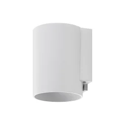 Utendørs vegglampe CAN, hvit, 1 lyskilde, Ø 8 cm, IP65, metall, GU10