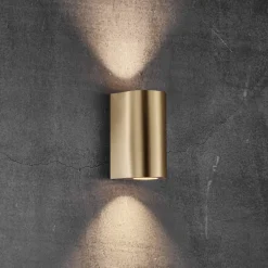 Utendørs vegglampe Canto Maxi 2, messing