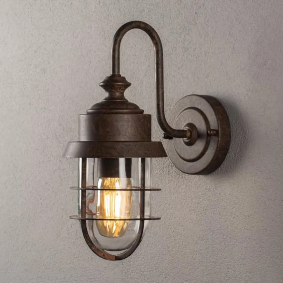 Utendørs vegglampe Cerignola rust