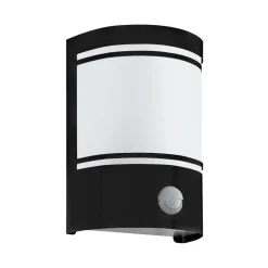 Utendørs vegglampe Cerno, sensor, svart