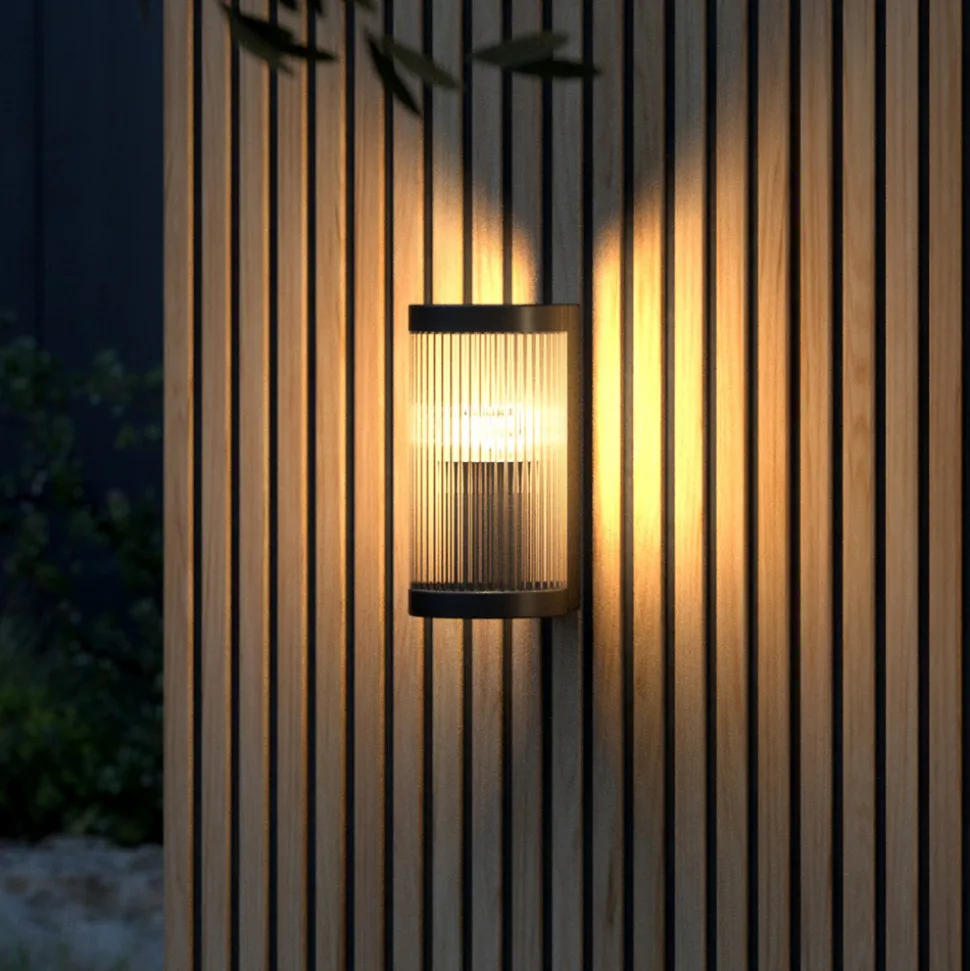 Utendørs vegglampe Coupar, svart