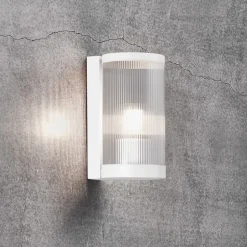 Utendørs vegglampe Coupar, hvit